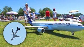 RC AIRLINER CRASH! XXL AIRBUS A330-300 FULLY DESTROYED AIRPLANE MODEL
