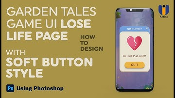 Garden Game Life Lose Page | Game UI Design | Game UI Design in Photoshop