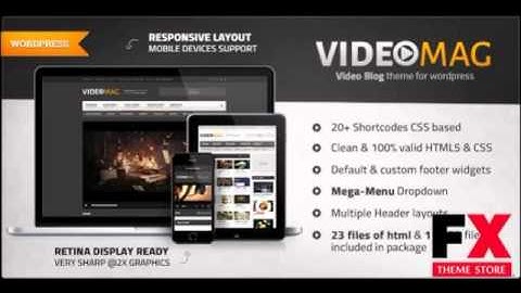 Preview VideoMag - Powerful Video WordPress Theme TFx