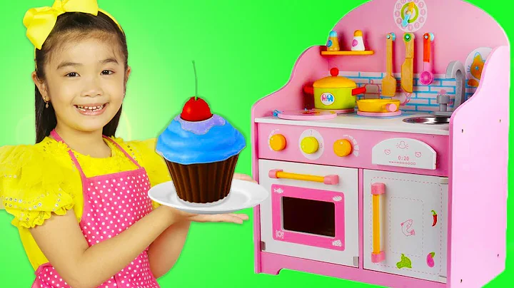 Hana Pretend Play Fun Cooking with Giant Pink WOOD...