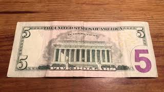 EXTREMELY LOW SERIAL NUMBER FOUND! $5 Bill! How much is it worth?