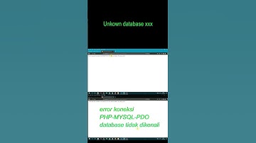 Koneksi PHP MYSQL PDO   Unknown database "............"