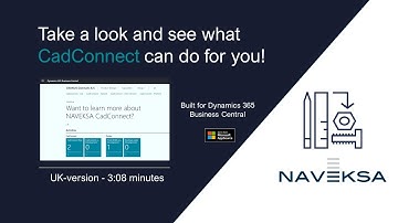 NAVEKSA CadConnect - Function view - UK version - Built for Microsoft Dynamics 365 BC.