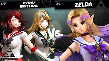 Smash Mods Ultimate:  Sailor Scouts Pyra/Mythra vs Star Guadian Zelda