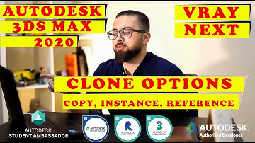 AUTODESK 3Ds Max 2020 - Vray Next - how to copy or clone objects