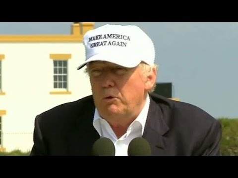 On historic day, Trump hard-sells new golf course