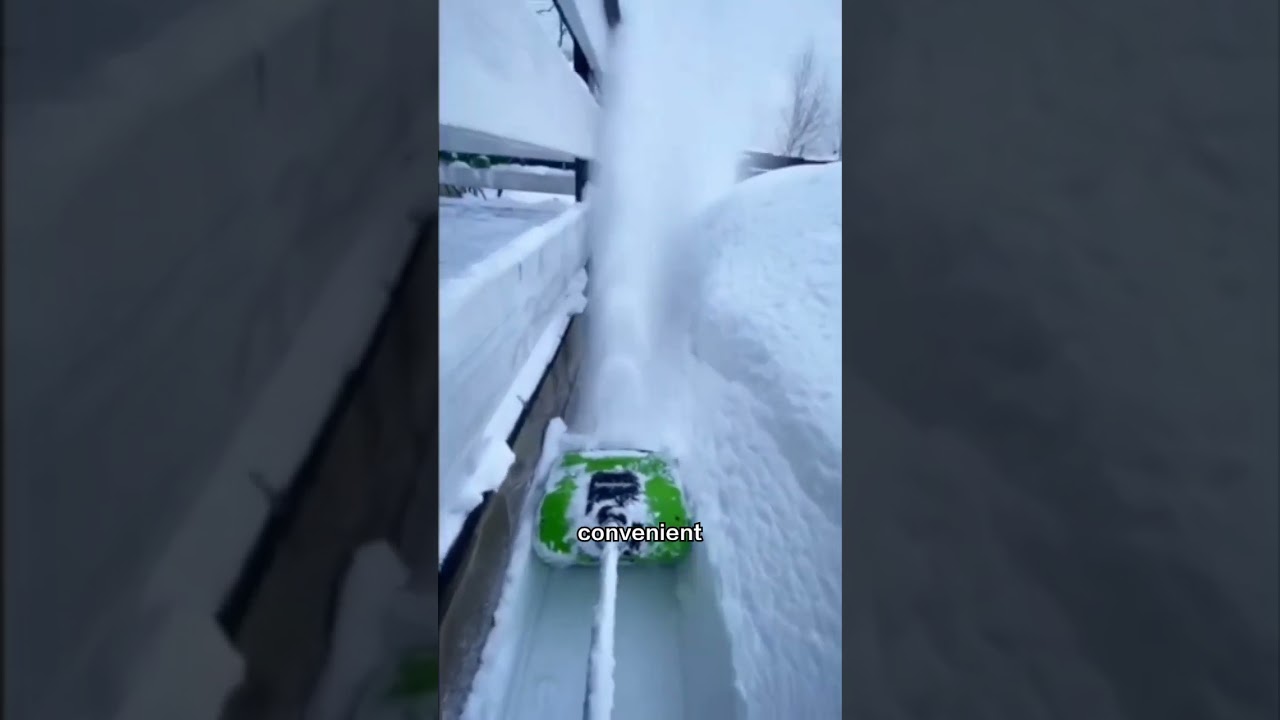 Handheld snow plow cleaning machine  