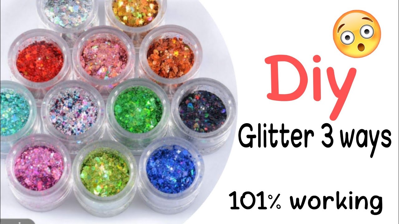 How to Make Glitter Glue and Glitter Paint for Crafts Easy and Cheap Mathie  कैसे बनाना है चमक 