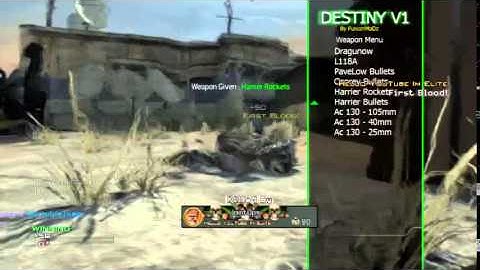 MW3 DESTINY V1 RTM MENU!!