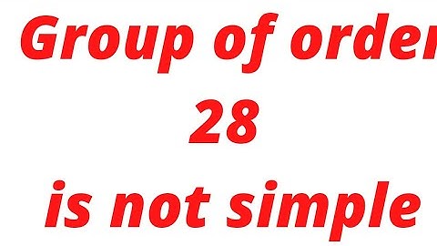 Group of order 28 is not simple..||msc 2nd sem||