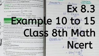 Celebrity Ex 8.3, Example 10 to Example 15, Chapter 8, Comparing Quantities, Class 8 Math Wealth