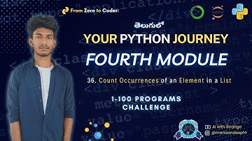 Count Occurrences of an Element in a List | Your Python Journey | 100 Python Programs #python