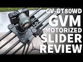 GVM Slider with Camera Tracking - GVM GV-GT80WD Carbon Fiber Motorized Slider Review and Tutorial