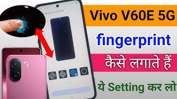 Vivo V60e in display fingerprint setting/how to set fingerprint lock in vivo V60e 5g/vivo v60e