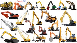 EXCAVATOR Vehicles   Tổng hợp Máy Xúc, Cần Cẩu | Crane, Digger, Excavator, Hammer, Grapple, Auger