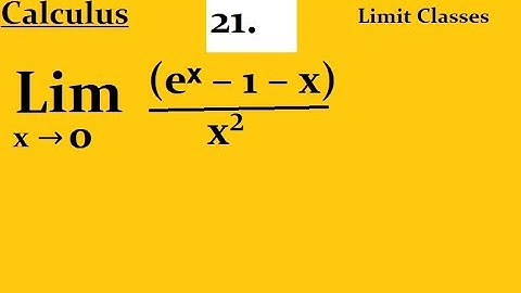 Evaluate : lim (x→0) (eˣ – 1 – x)/x²