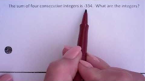 Video Notes: Consecutive Integers Word Problems