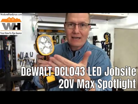 DeWALT DCL043 20V MAX* Jobsite LED Spotlight #DeWALTTough | Weekend Handyman