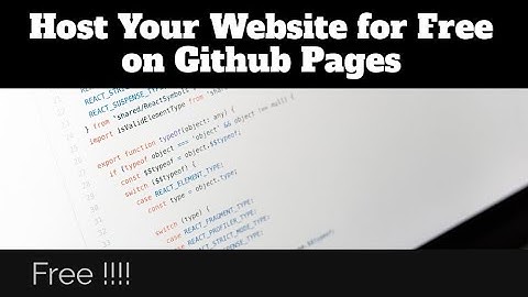 Host Your Website for Free on Github Pages