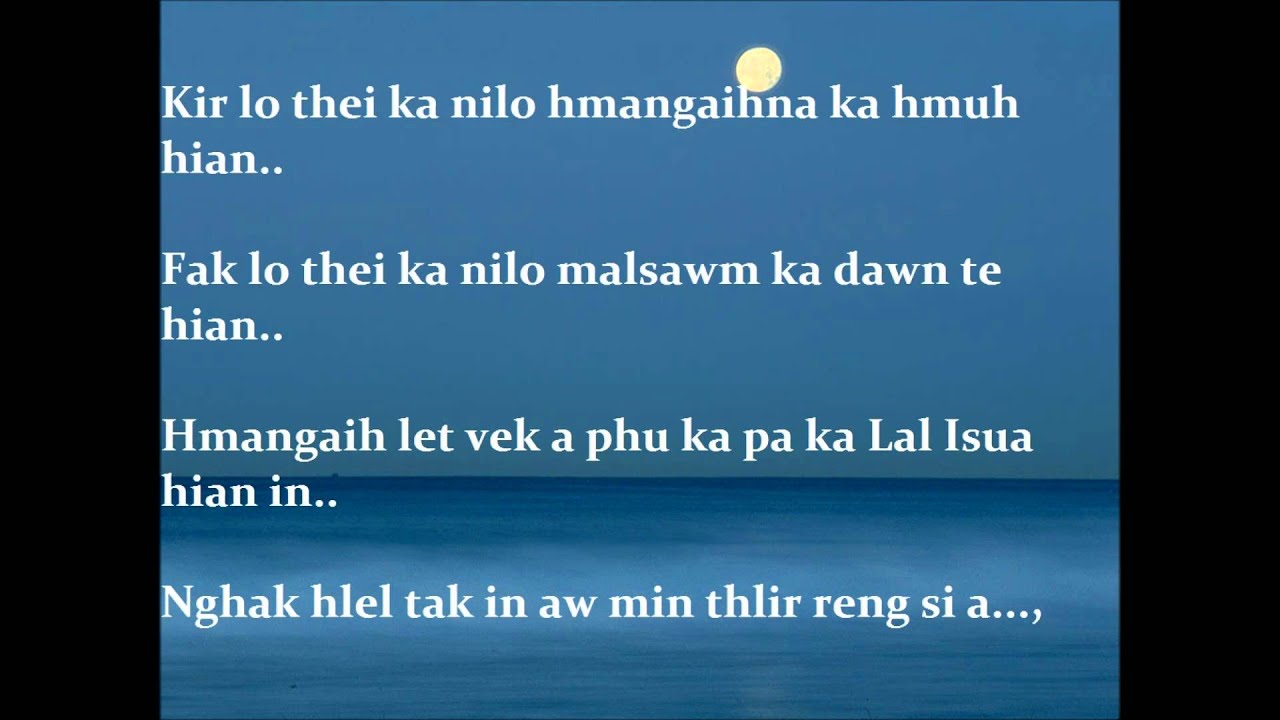 Vanlalsailova-kir lo thei ka nilo