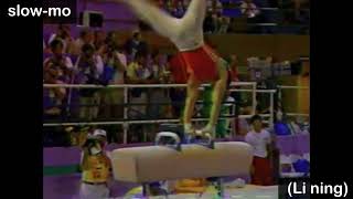 Mag Artistic Gymnastics Elements D Li Ning Bryan Pommel Horse Slow-Mo Fig