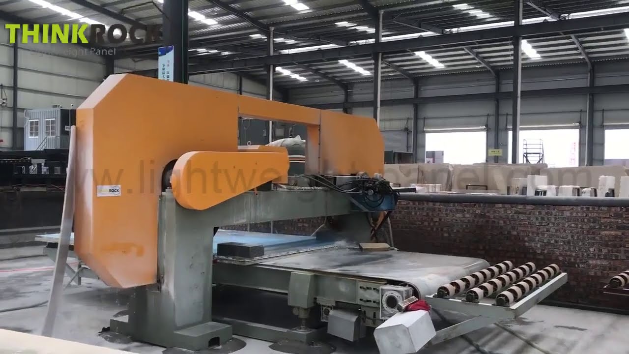 How to produce stone lightweight panel - Splitting - YouTube