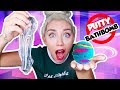 DO NOT MIX CLEAR PUTTY SLIME AND BATH BOMBS TOGETHER! PUTTY SLIME VS BATH BOMBS! | NICOLE SKYES