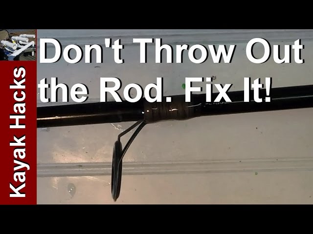 Fishing line guide repair without rod building equipment 