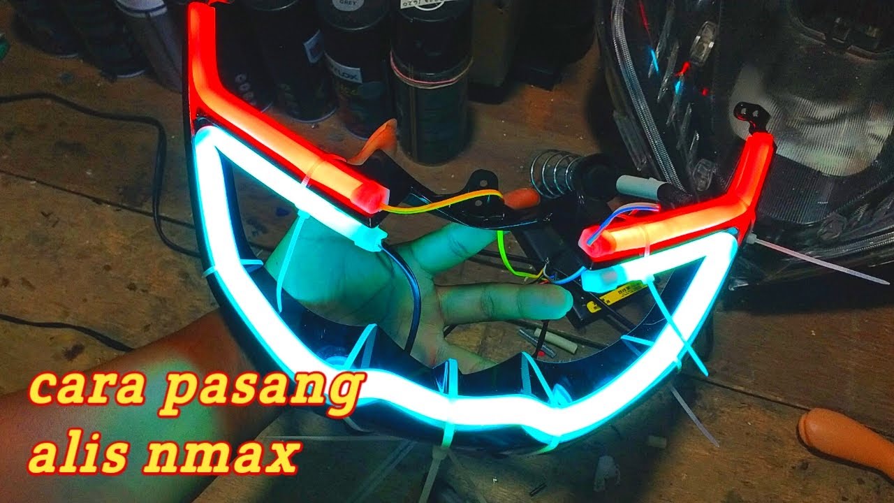 Cara pasang lampu alis nmax ps light YouTube