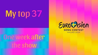 Eurovision 2024 | My top 37 - One week after the show