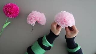 Beautiful Tissue Paper Flower #shorts #shortsyoutube #tissuepaper