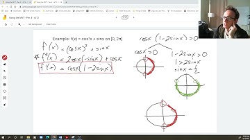 Analysis 1A - Example of Finding Increasing/Decreasing Intervals for a Complicated Trig Function
