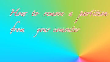 How To Remove A Partition : 2014 Windows 8 and windows 7 !!