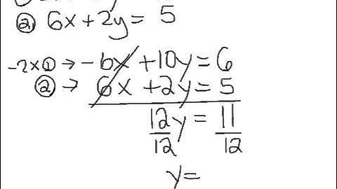 Solve system two linear equations using elimination aka addition method to avoid fractions