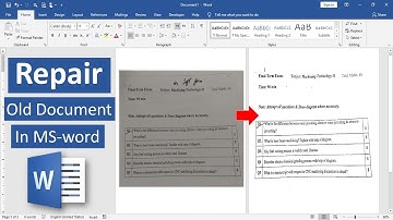 How to Repair Old Document in Microsoft Word | Old Document Convert to New Document in MS Word