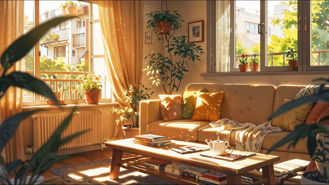 Sunlit Serenity: Chill Lofi Beats for a Relaxing Day - YouTube