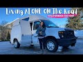 She Built a Home In This Van With Free Materials And Recycled Furniture | Solo Woman Van Tour