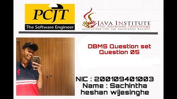 DataBase Management System (DBMS) Question Set - Question 05