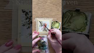Watercolor bird for painting 33 of 100 tiny paintings in 2025