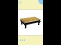 Kamdhenu art and craft Wooden Chowki | Floral Brass Fitted Decorative Bajot for Sitting Pooja Tem...