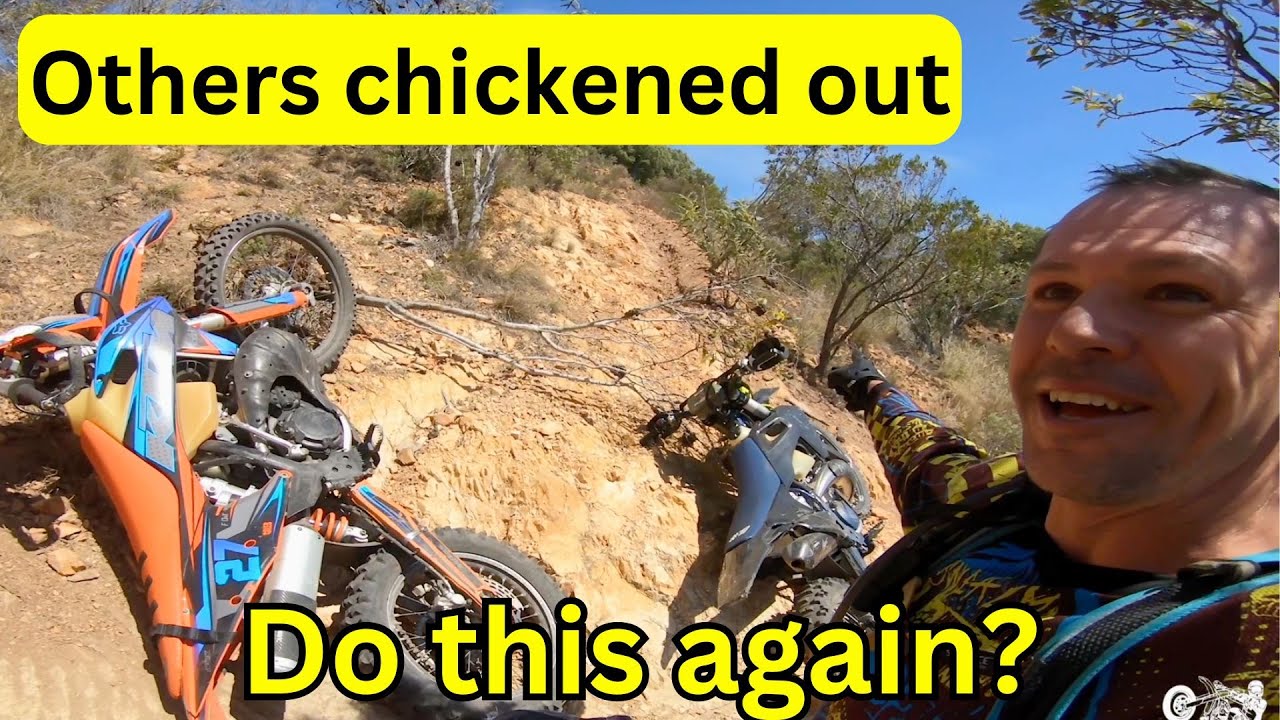 KTM 300 and Husqvarna 300 off camber rock climb