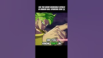 Did You Know Incredible Details In Dragon Ball Sparking Zero 🥶 #crashout #dragonball  #sparkingzero