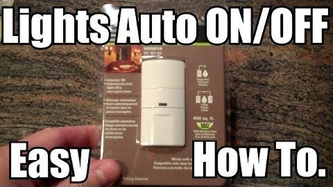 How to install a Motion Occupancy Switch