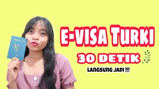 Cara Mudah Apply E-Visa Turki, 30 detik langsung jadi !!!