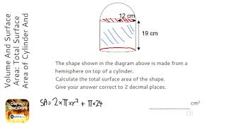 Topic: volume and surface area: total area of cylinder hemispheredo
this paper online for free:
https://www.onmaths.com/volume-and-surface-area/g...