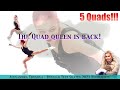 The Quad queen is back! 5 Quads!! - Alexandra Trusova | Russian Test Skates 2021 Highlights