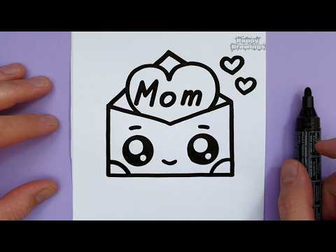 How to Draw a Letter for Your Mom | Easy Step by Step Drawing