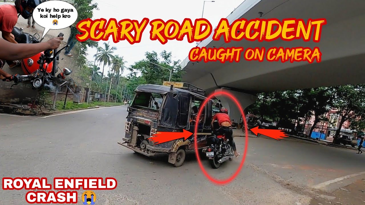 Scary Accident / Royal Enfield Bullet Crashes / Dead or Alive / Almost Got Run Over in Bihar