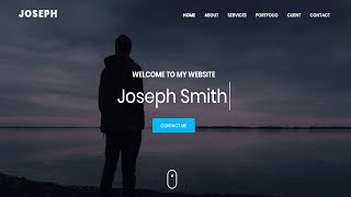 Joseph - Personal Portfolio HTML Template | Bootstrap Personal Portfolio Website Template
