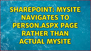 Sharepoint: MySite navigates to person.aspx page rather than actual mysite (3 Solutions!!)